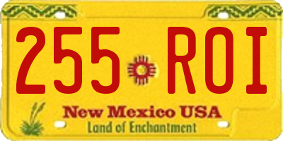 NM license plate 255ROI