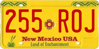 NM license plate 255ROJ
