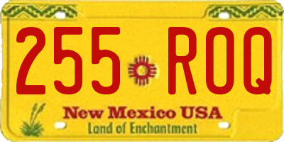 NM license plate 255ROQ