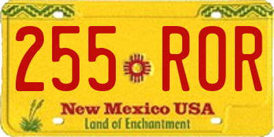 NM license plate 255ROR