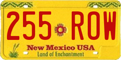 NM license plate 255ROW