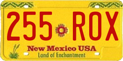 NM license plate 255ROX