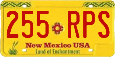 NM license plate 255RPS