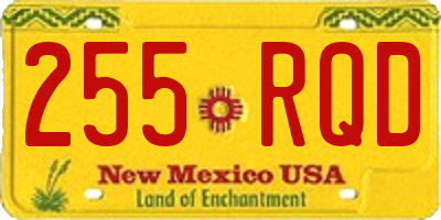 NM license plate 255RQD