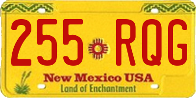 NM license plate 255RQG