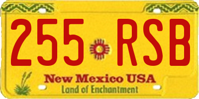 NM license plate 255RSB