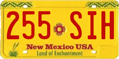NM license plate 255SIH