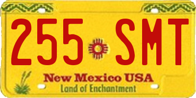 NM license plate 255SMT