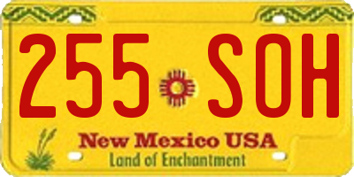 NM license plate 255SOH