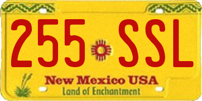 NM license plate 255SSL