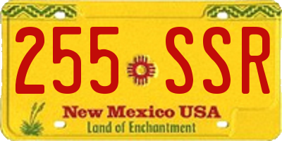 NM license plate 255SSR