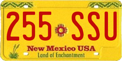 NM license plate 255SSU