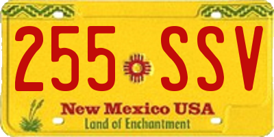 NM license plate 255SSV