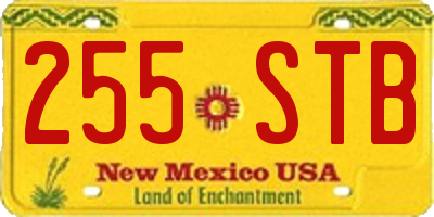 NM license plate 255STB