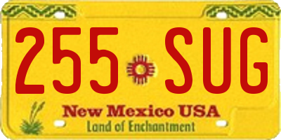 NM license plate 255SUG