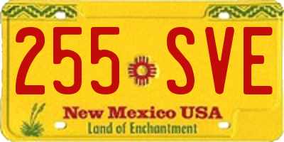 NM license plate 255SVE