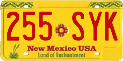 NM license plate 255SYK