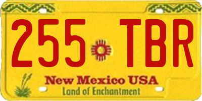 NM license plate 255TBR
