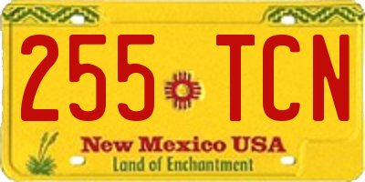NM license plate 255TCN