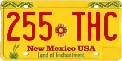NM license plate 255THC