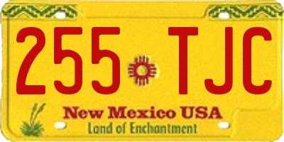 NM license plate 255TJC