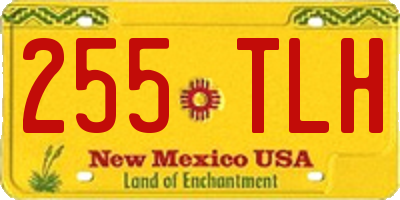 NM license plate 255TLH