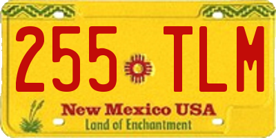 NM license plate 255TLM