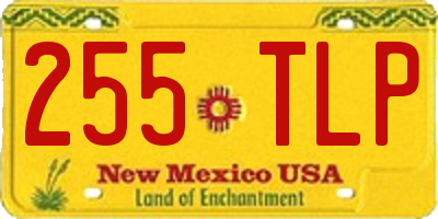 NM license plate 255TLP