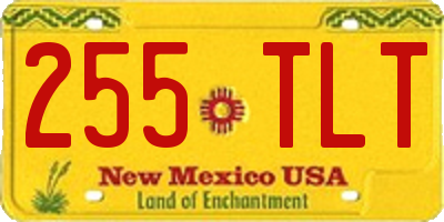 NM license plate 255TLT