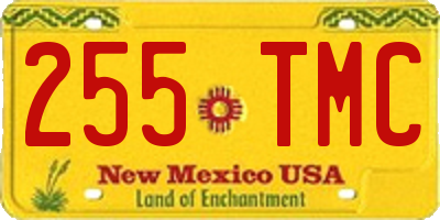 NM license plate 255TMC