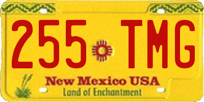 NM license plate 255TMG