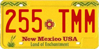 NM license plate 255TMM