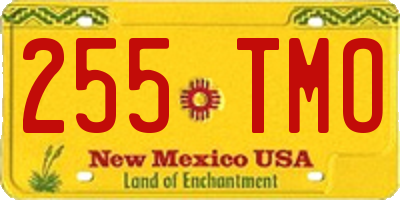 NM license plate 255TMO