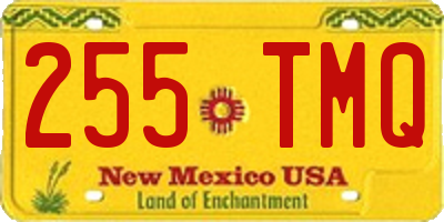 NM license plate 255TMQ