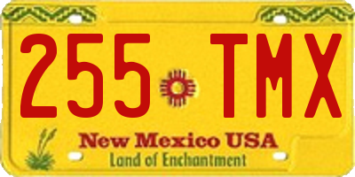 NM license plate 255TMX