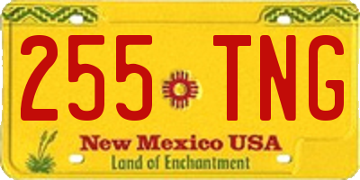 NM license plate 255TNG