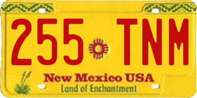 NM license plate 255TNM