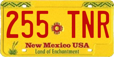 NM license plate 255TNR