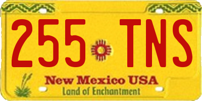 NM license plate 255TNS