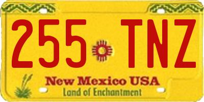 NM license plate 255TNZ