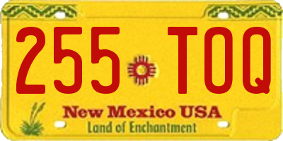 NM license plate 255TOQ