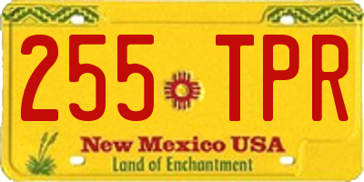 NM license plate 255TPR