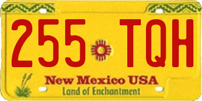 NM license plate 255TQH