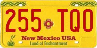 NM license plate 255TQO