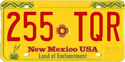 NM license plate 255TQR