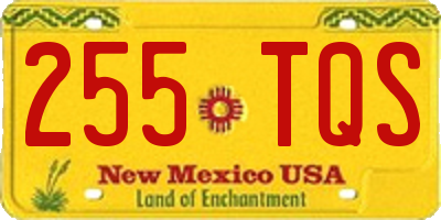 NM license plate 255TQS
