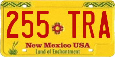 NM license plate 255TRA