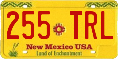 NM license plate 255TRL