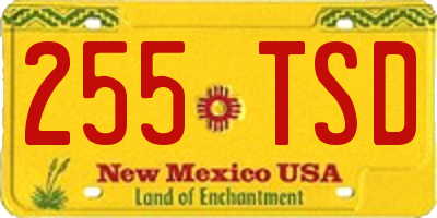 NM license plate 255TSD