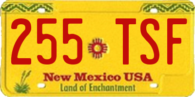 NM license plate 255TSF